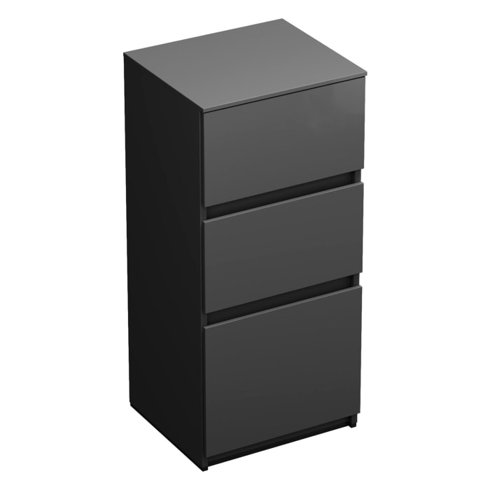 burgbad Lin20 Unterschrank 40 cm, 1 Auszug, 2 Schubladen