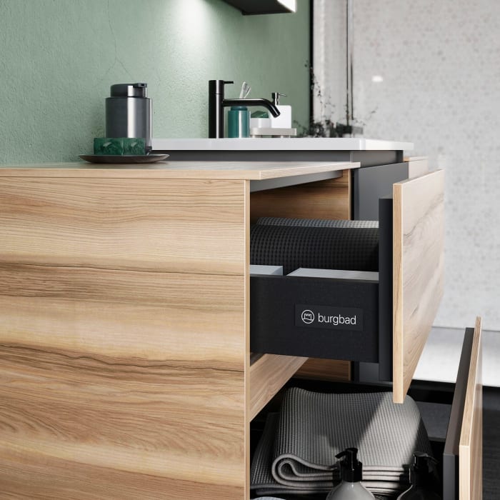 burgbad Lin20 Unterschrank 60 cm, 1 Auszug, 1 Schublade