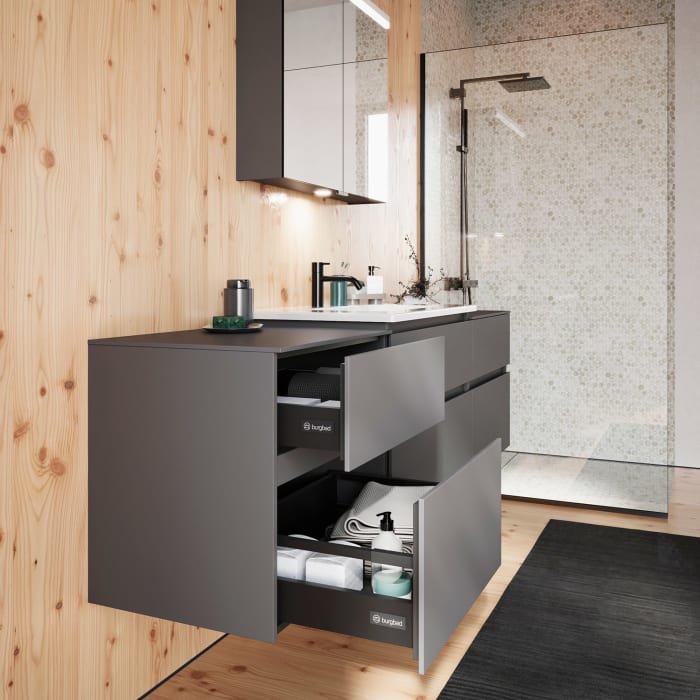 burgbad Lin20 Unterschrank 60 cm, 1 Auszug, 1 Schublade