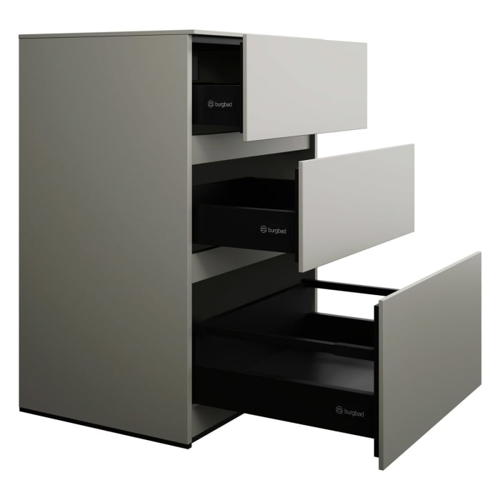 burgbad Lin20 Unterschrank 60 cm, 1 Auszug, 2 Schubladen