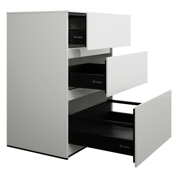 burgbad Lin20 Unterschrank 60 cm, 1 Auszug, 2 Schubladen