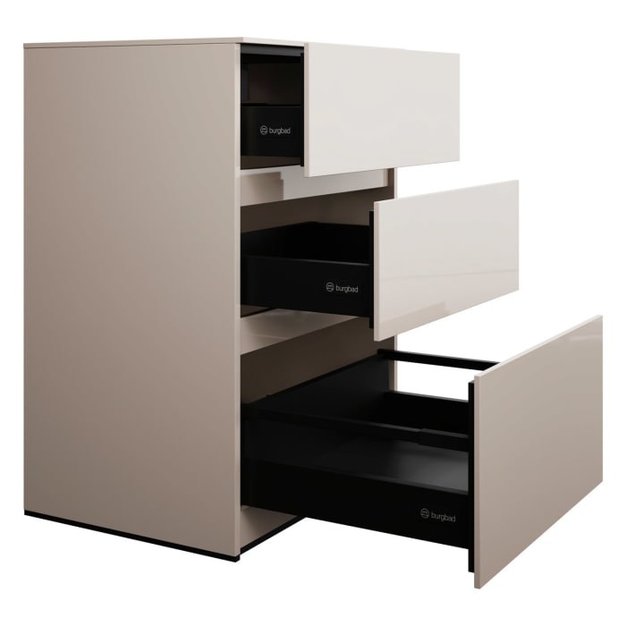 burgbad Lin20 Unterschrank 60 cm, 1 Auszug, 2 Schubladen