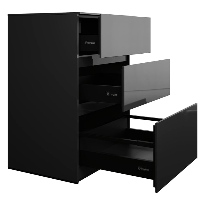 burgbad Lin20 Unterschrank 60 cm, 1 Auszug, 2 Schubladen