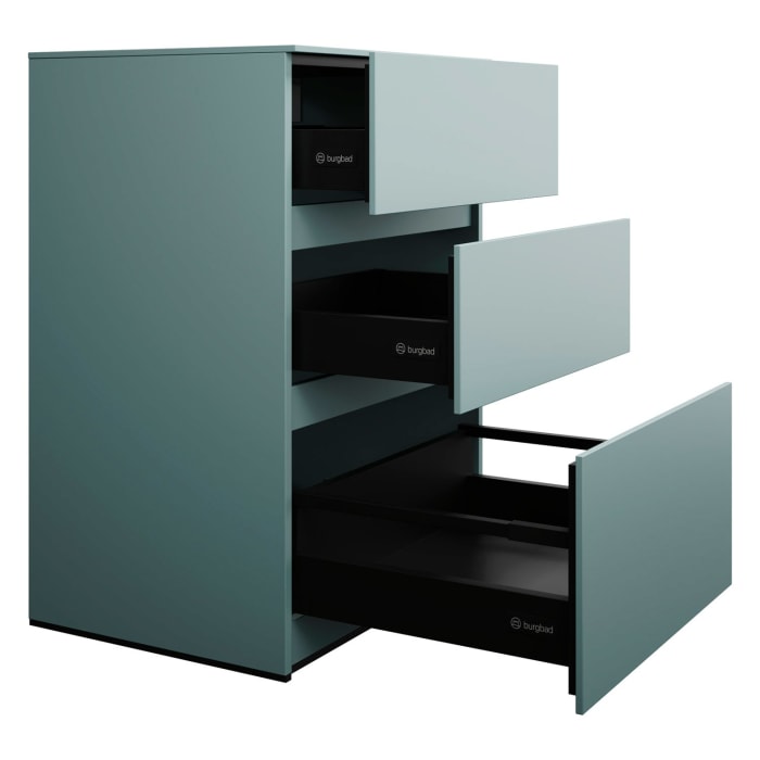 burgbad Lin20 Unterschrank 60 cm, 1 Auszug, 2 Schubladen