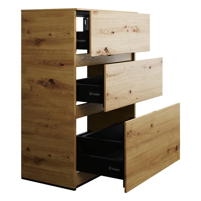 burgbad Lin20 Unterschrank 60 cm, 1 Auszug, 2 Schubladen