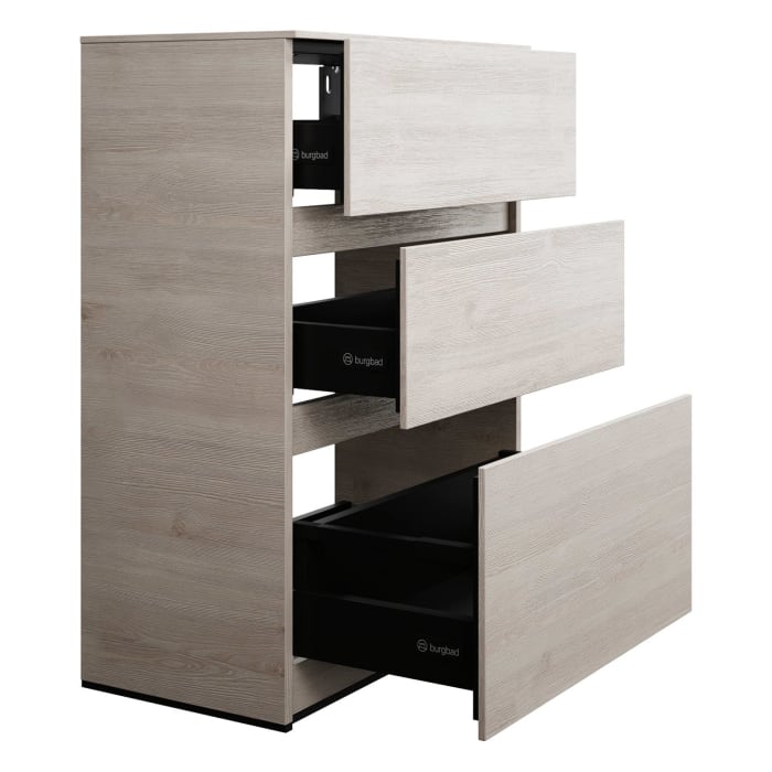 burgbad Lin20 Unterschrank 60 cm, 1 Auszug, 2 Schubladen