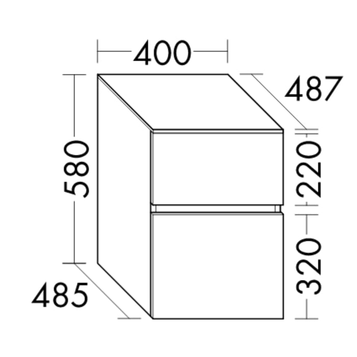burgbad Lin20 Unterschrank 40 x 48,7 cm