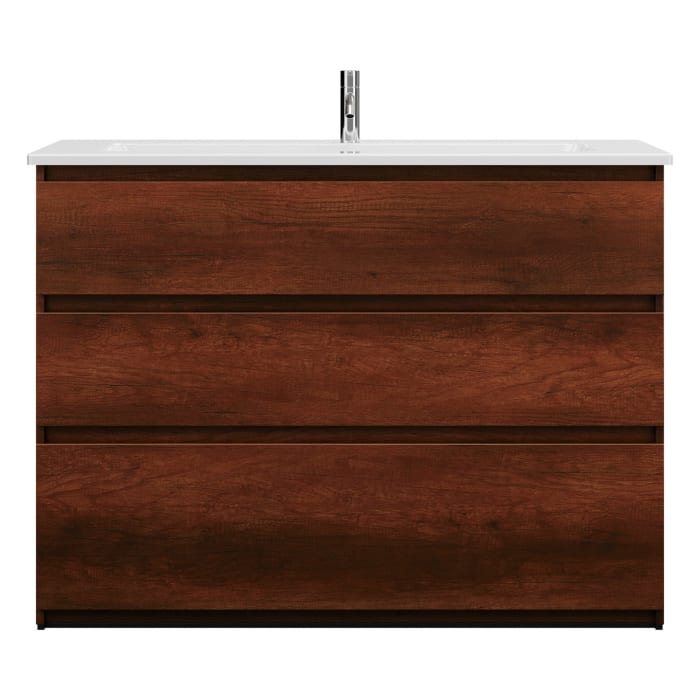 burgbad Lin20 Waschtischunterschrank mit Keramik-Waschtisch 123 cm, 3 Auszüge