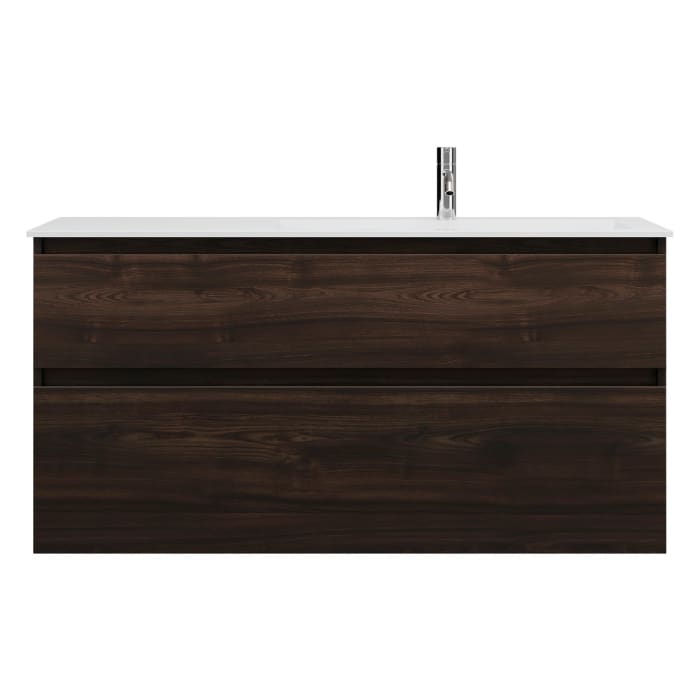 burgbad Lin20 Waschtischunterschrank mit Mineralguss-Waschtisch 122 cm, 2 Auszüge, rechts