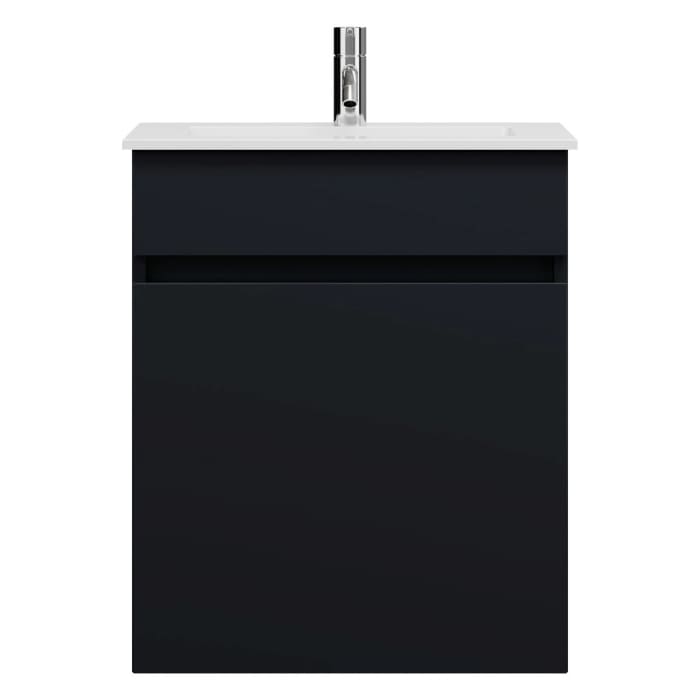 burgbad Lin20 Waschtischunterschrank mit Mineralguss-Waschtisch 52 cm, 1 Auszug