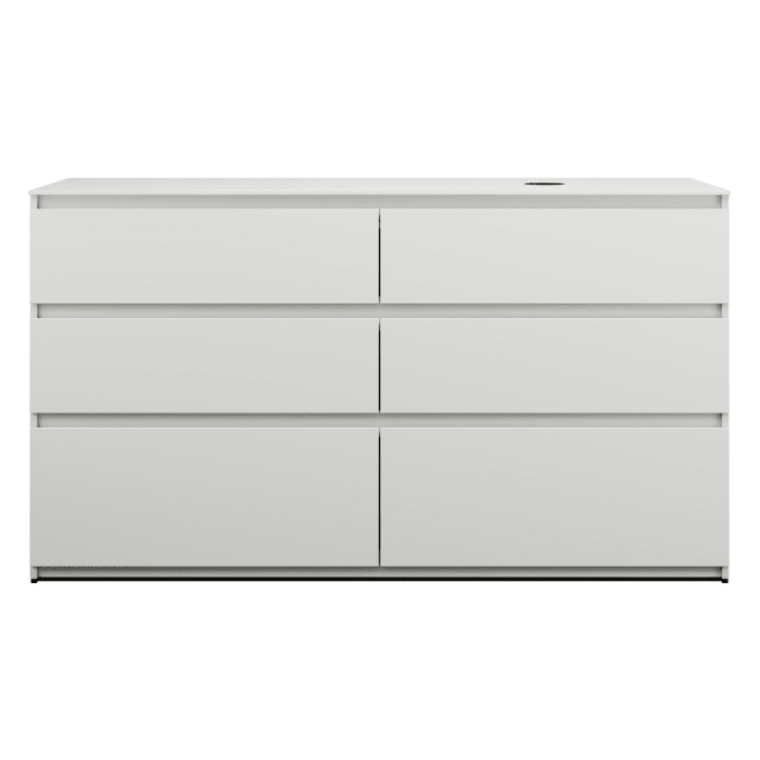 burgbad Lin20 Waschtischunterschrank mit Konsolenplatte 160 cm, 6 Auszüge, Beckenausschnitt rechts