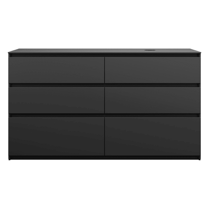 burgbad Lin20 Waschtischunterschrank mit Konsolenplatte 160 cm, 6 Auszüge, Beckenausschnitt rechts