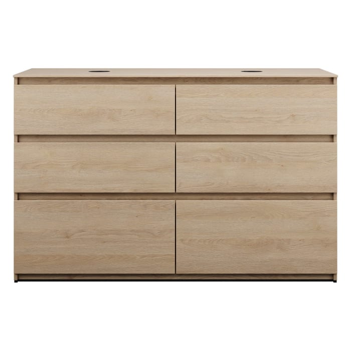 burgbad Lin20 Waschtischunterschrank mit Konsolenplatte 140 cm, 6 Auszüge, Beckenausschnitt links und rechts