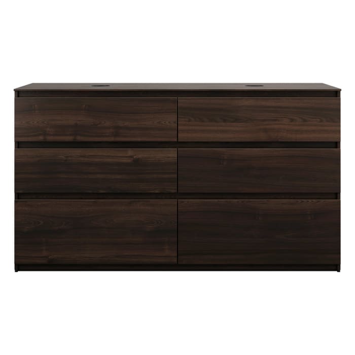 burgbad Lin20 Waschtischunterschrank mit Konsolenplatte 160 cm, 6 Auszüge, Beckenausschnitt links und rechts