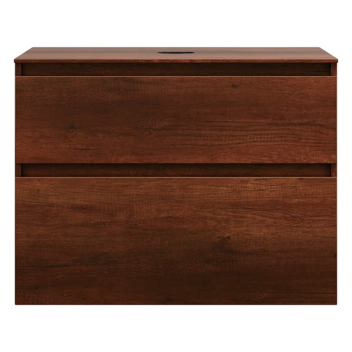 burgbad Lin20 Waschtischunterschrank mit Konsolenplatte 80 cm, 2 Auszüge, Beckenausschnitt mittig