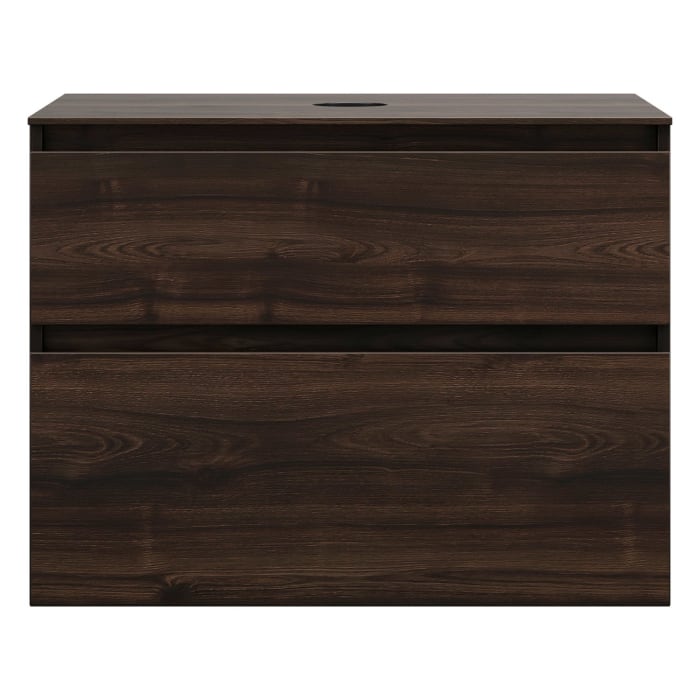 burgbad Lin20 Waschtischunterschrank mit Konsolenplatte 80 cm, 2 Auszüge, Beckenausschnitt mittig