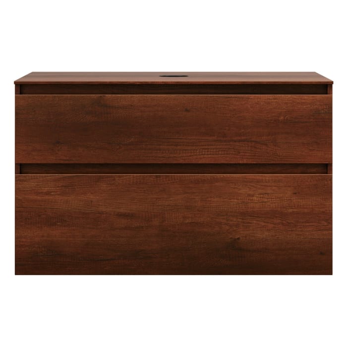 burgbad Lin20 Waschtischunterschrank mit Konsolenplatte 100 cm, 2 Auszüge, Beckenausschnitt mittig