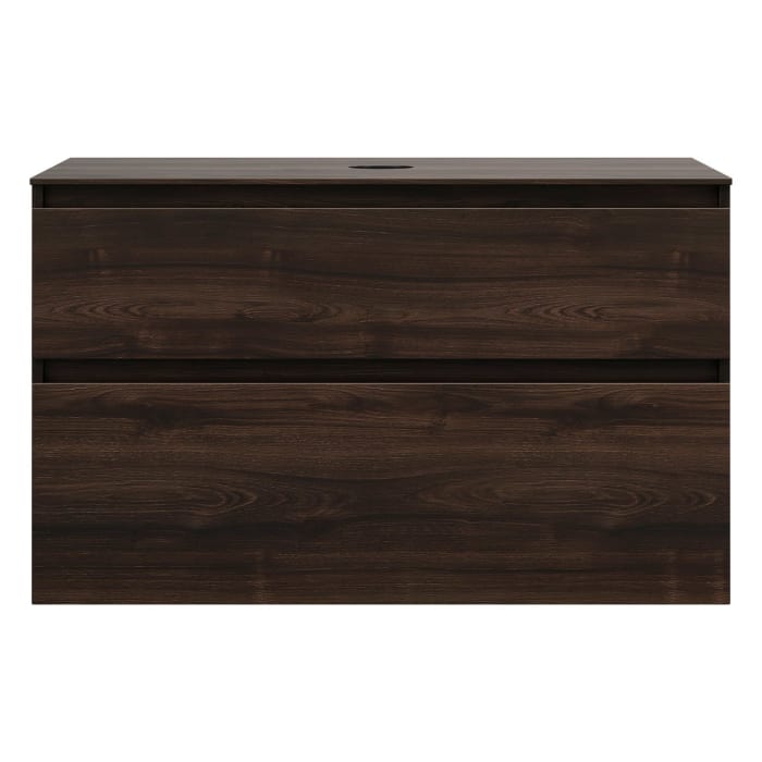 burgbad Lin20 Waschtischunterschrank mit Konsolenplatte 100 cm, 2 Auszüge, Beckenausschnitt mittig