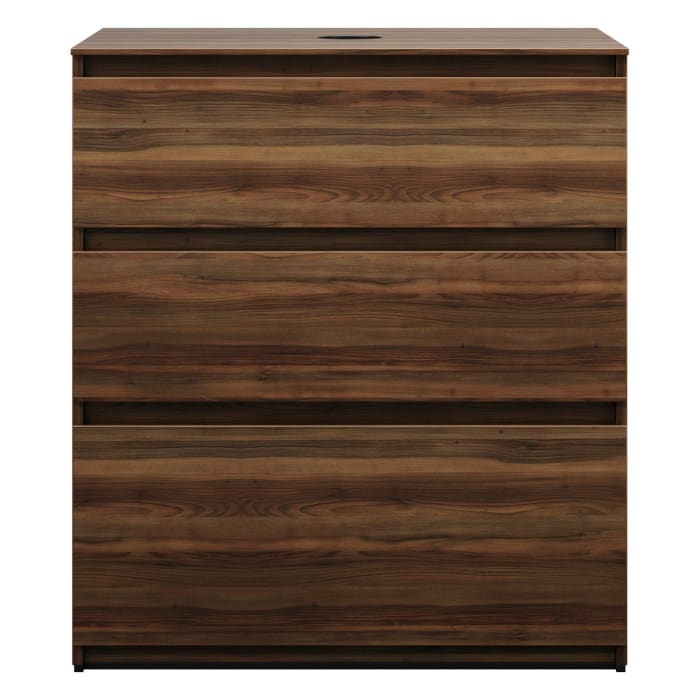 burgbad Lin20 Waschtischunterschrank mit Konsolenplatte 80 cm, 3 Auszüge, Beckenausschnitt mittig