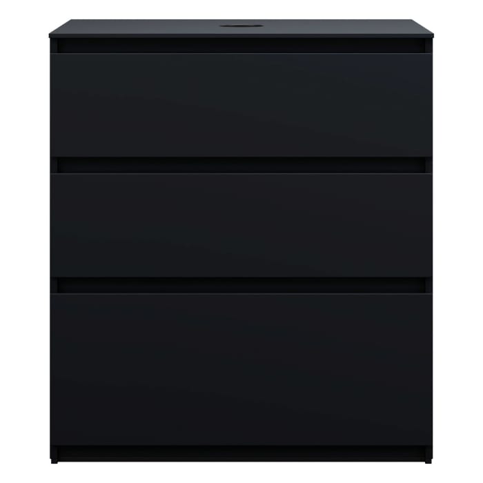 burgbad Lin20 Waschtischunterschrank mit Konsolenplatte 80 cm, 3 Auszüge, Beckenausschnitt mittig