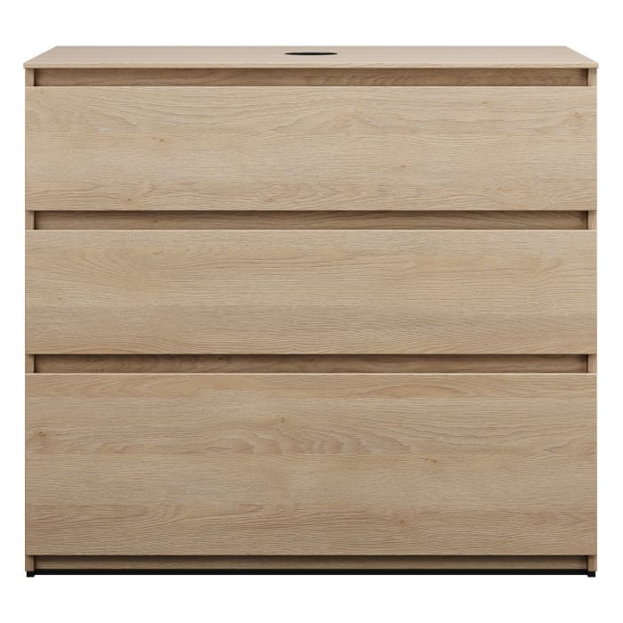 burgbad Lin20 Waschtischunterschrank mit Konsolenplatte 100 cm, 3 Auszüge, Beckenausschnitt mittig