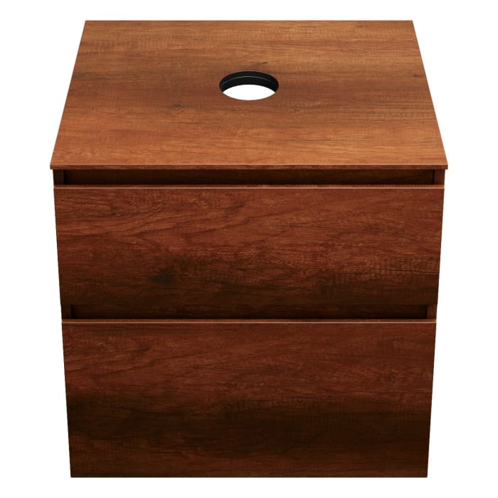 burgbad Lin20 Waschtischunterschrank mit Konsolenplatte 60 cm, 2 Auszüge, Beckenausschnitt mittig