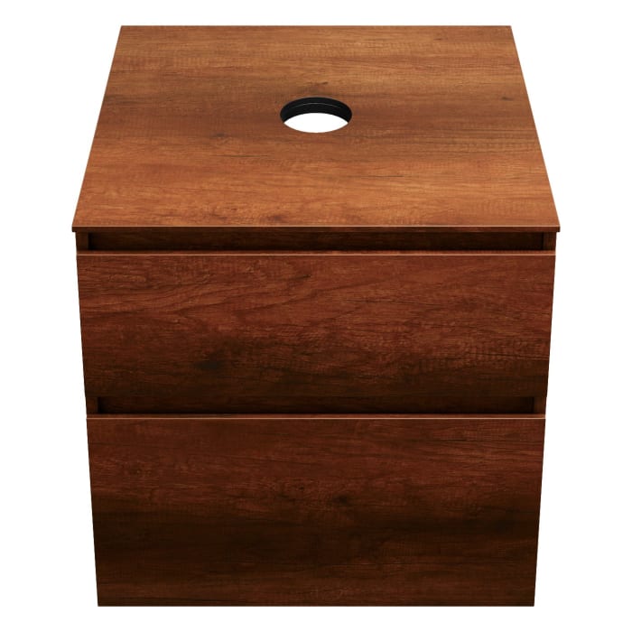 burgbad Lin20 Waschtischunterschrank mit Konsolenplatte 60 cm, 2 Auszüge, Beckenausschnitt mittig