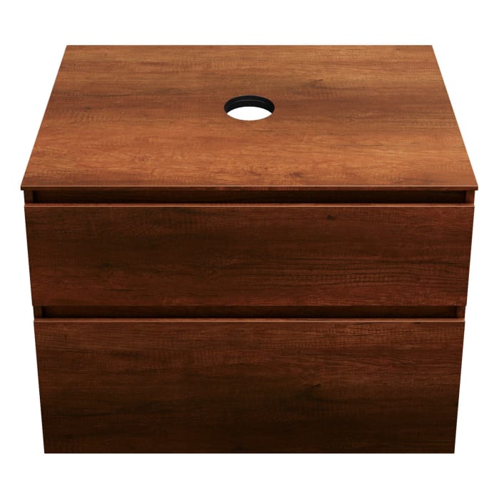 burgbad Lin20 Waschtischunterschrank mit Konsolenplatte 80 cm, 2 Auszüge, Beckenausschnitt mittig