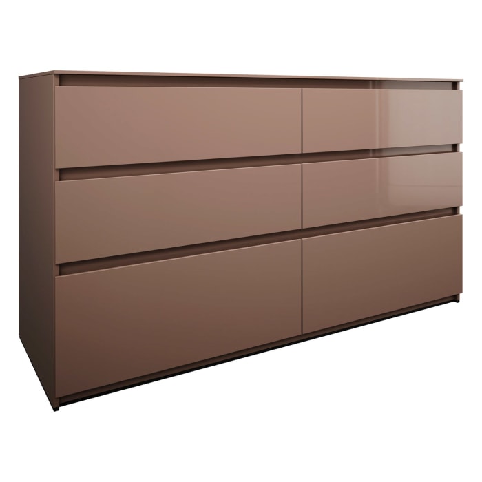 burgbad Lin20 Waschtischunterschrank mit Konsolenplatte 160 cm, 6 Auszüge, Beckenausschnitt rechts