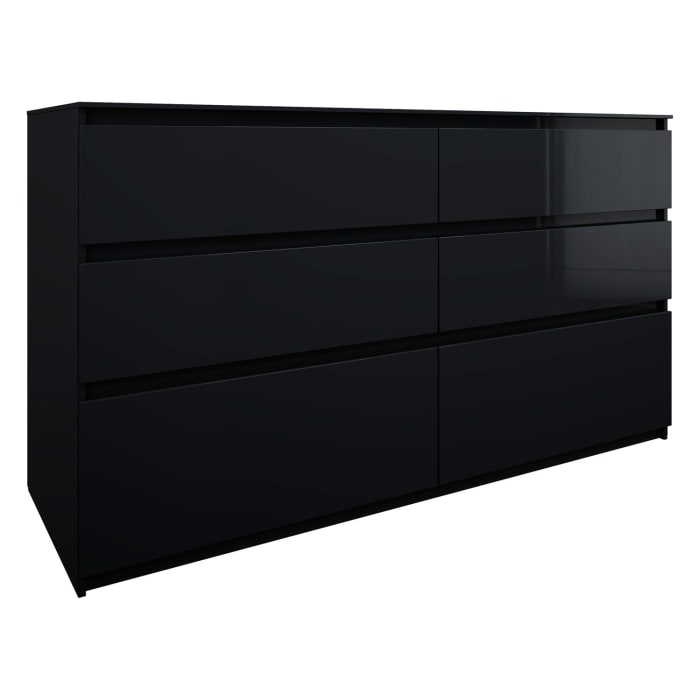 burgbad Lin20 Waschtischunterschrank mit Konsolenplatte 160 cm, 6 Auszüge, Beckenausschnitt rechts