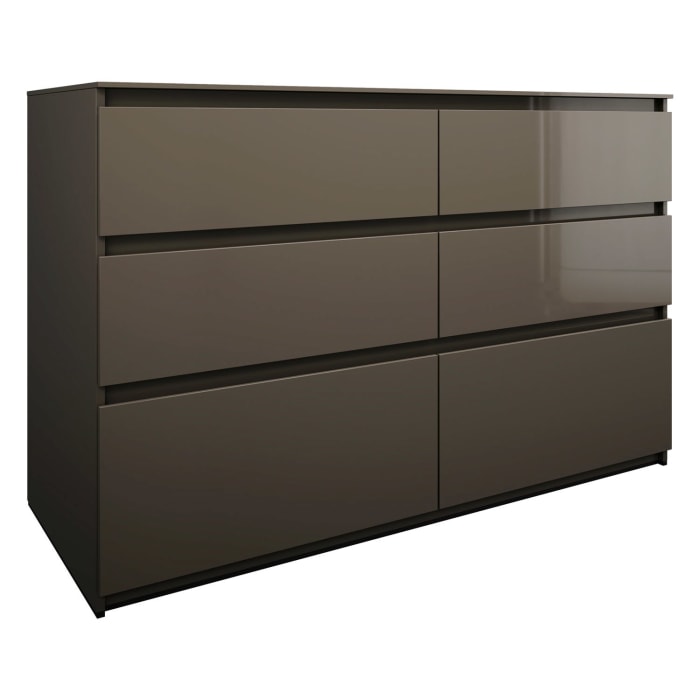 burgbad Lin20 Waschtischunterschrank mit Konsolenplatte 140 cm, 6 Auszüge, Beckenausschnitt links und rechts