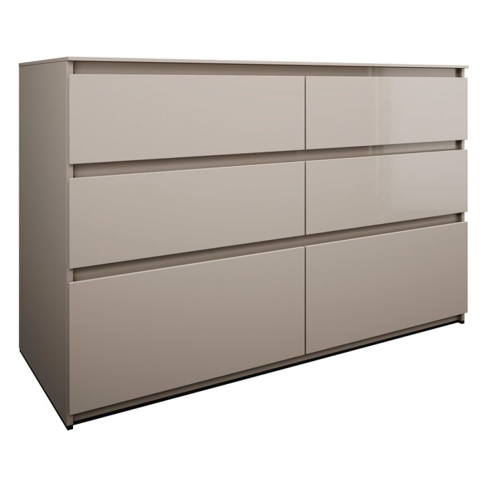 burgbad Lin20 Waschtischunterschrank mit Konsolenplatte 140 cm, 6 Auszüge, Beckenausschnitt links und rechts