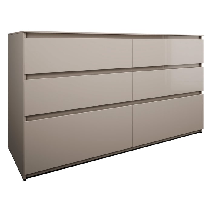 burgbad Lin20 Waschtischunterschrank mit Konsolenplatte 160 cm, 6 Auszüge, Beckenausschnitt links und rechts