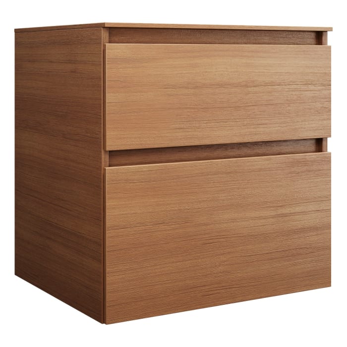 burgbad Lin20 Waschtischunterschrank mit Konsolenplatte 60 cm, 2 Auszüge, Beckenausschnitt mittig