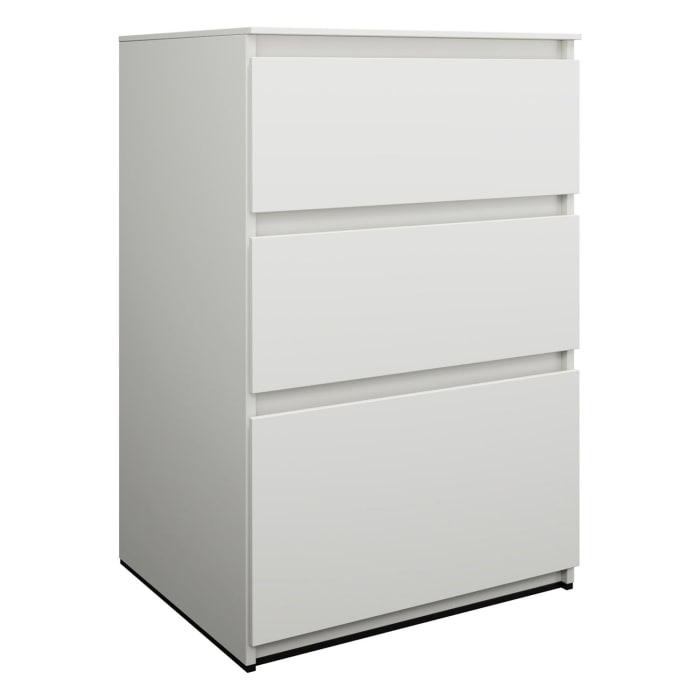 burgbad Lin20 Waschtischunterschrank mit Konsolenplatte 60 cm, 3 Auszüge, Beckenausschnitt mittig