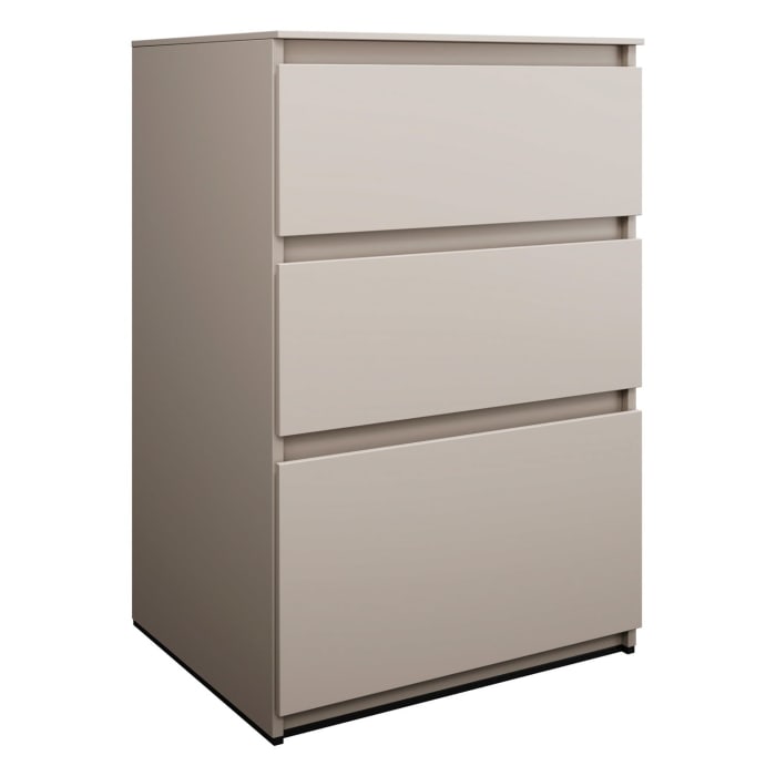 burgbad Lin20 Waschtischunterschrank mit Konsolenplatte 60 cm, 3 Auszüge, Beckenausschnitt mittig