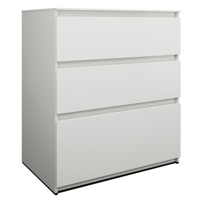 burgbad Lin20 Waschtischunterschrank mit Konsolenplatte 80 cm, 3 Auszüge, Beckenausschnitt mittig