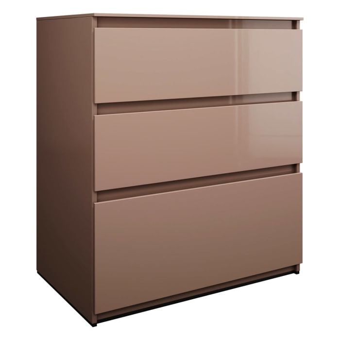 burgbad Lin20 Waschtischunterschrank mit Konsolenplatte 80 cm, 3 Auszüge, Beckenausschnitt mittig