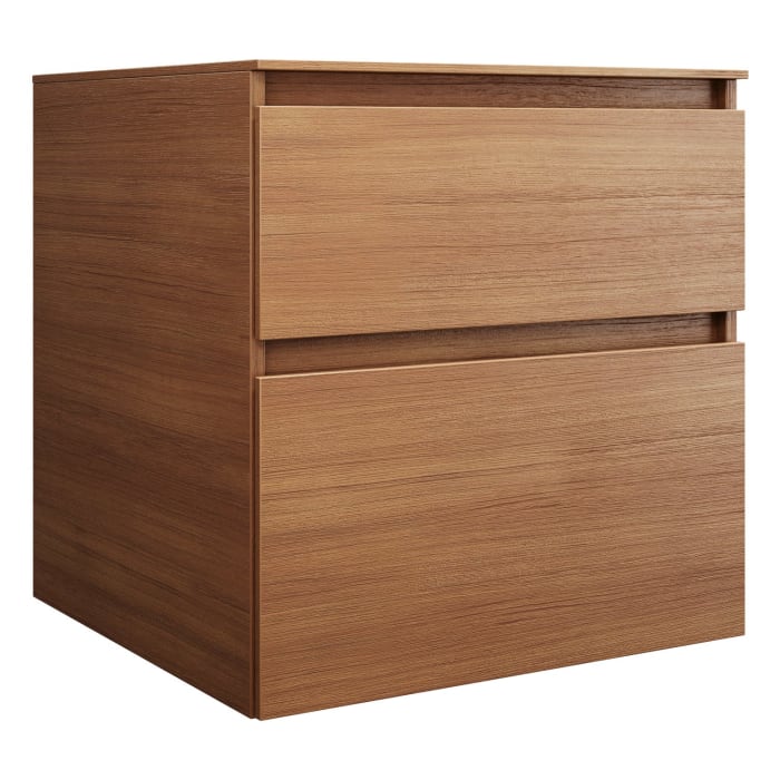 burgbad Lin20 Waschtischunterschrank mit Konsolenplatte 60 cm, 2 Auszüge, Beckenausschnitt mittig