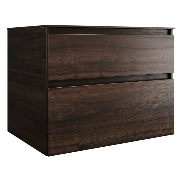 burgbad Lin20 Waschtischunterschrank mit Konsolenplatte 80 cm, 2 Auszüge, Beckenausschnitt mittig