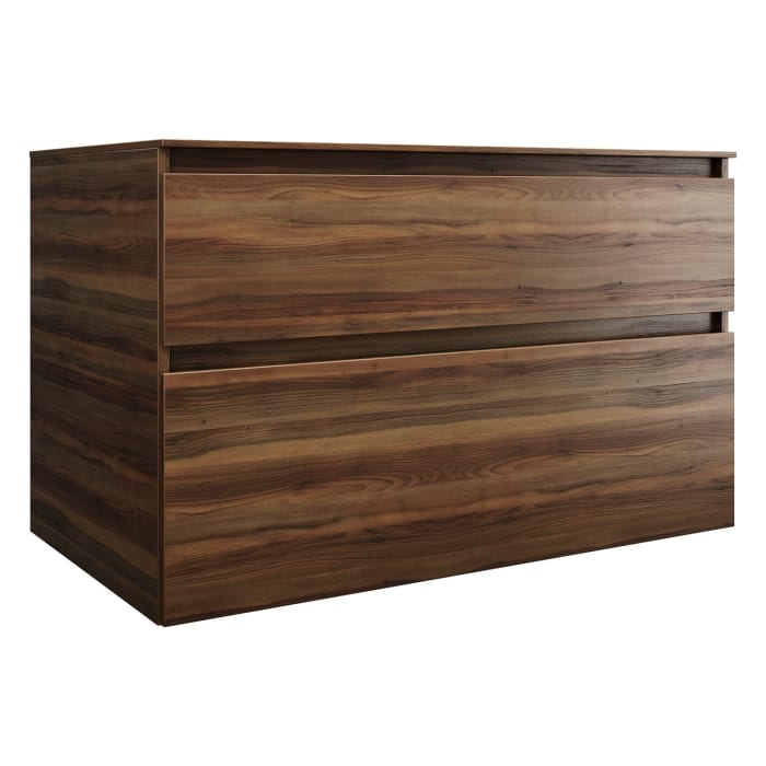 burgbad Lin20 Waschtischunterschrank mit Konsolenplatte 100 cm, 2 Auszüge, Beckenausschnitt mittig