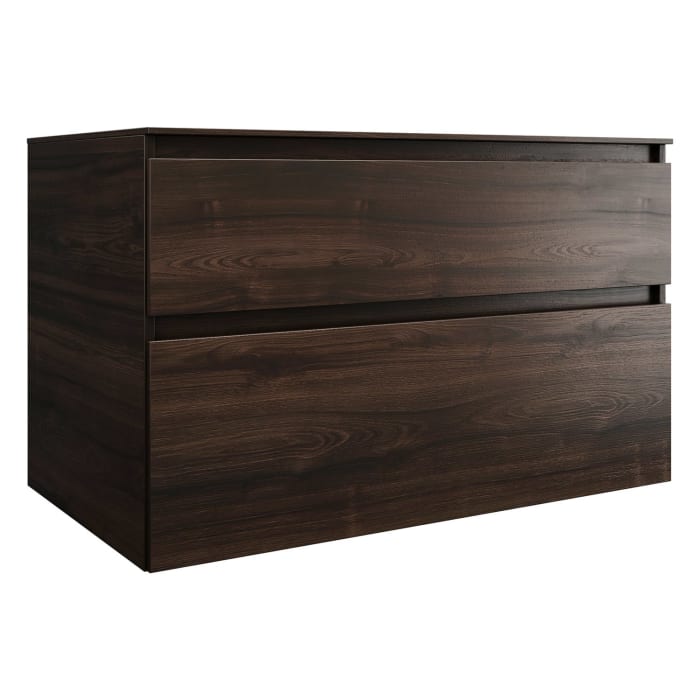 burgbad Lin20 Waschtischunterschrank mit Konsolenplatte 100 cm, 2 Auszüge, Beckenausschnitt mittig