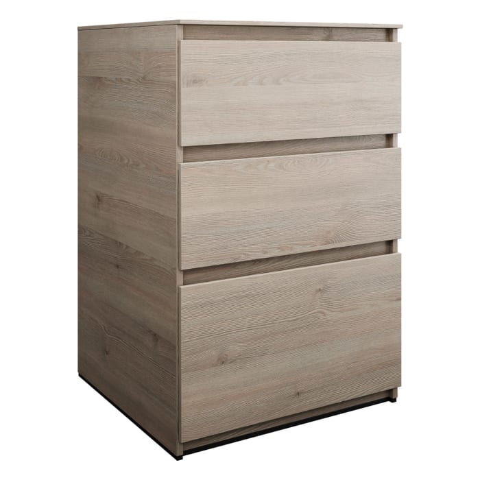 burgbad Lin20 Waschtischunterschrank mit Konsolenplatte 60 cm, 3 Auszüge, Beckenausschnitt mittig