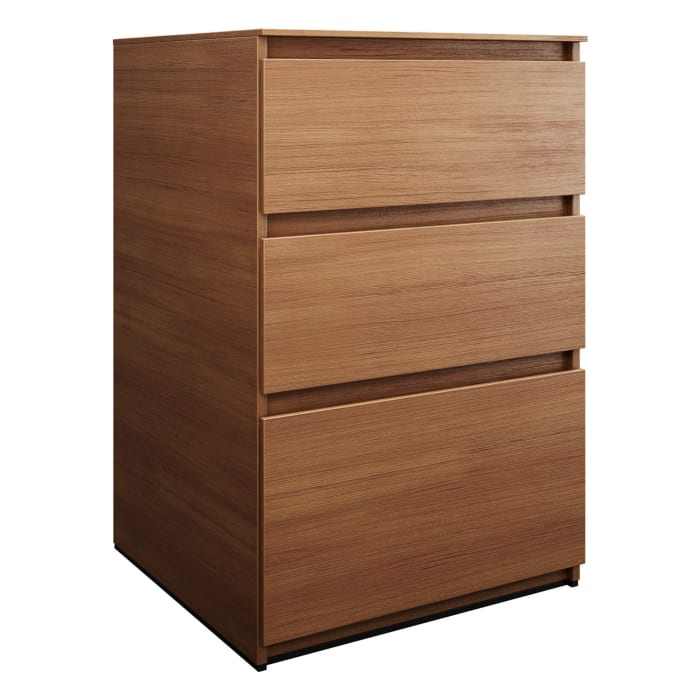 burgbad Lin20 Waschtischunterschrank mit Konsolenplatte 60 cm, 3 Auszüge, Beckenausschnitt mittig