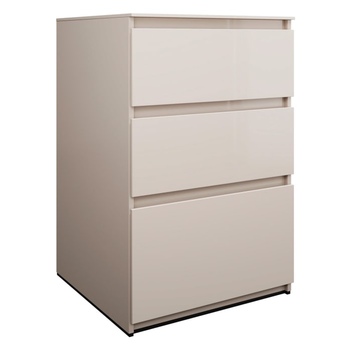 burgbad Lin20 Waschtischunterschrank mit Konsolenplatte 60 cm, 3 Auszüge, Beckenausschnitt mittig