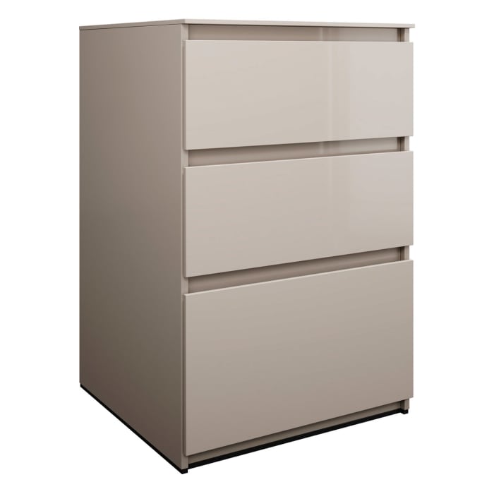 burgbad Lin20 Waschtischunterschrank mit Konsolenplatte 60 cm, 3 Auszüge, Beckenausschnitt mittig