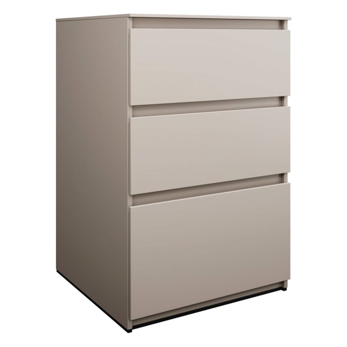 burgbad Lin20 Waschtischunterschrank mit Konsolenplatte 60 cm, 3 Auszüge, Beckenausschnitt mittig