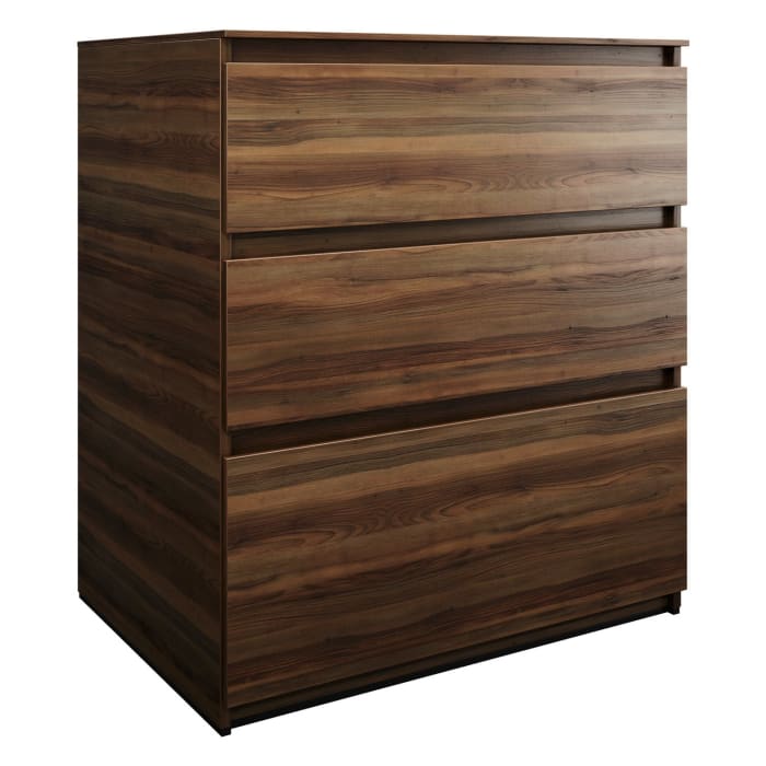 burgbad Lin20 Waschtischunterschrank mit Konsolenplatte 80 cm, 3 Auszüge, Beckenausschnitt mittig