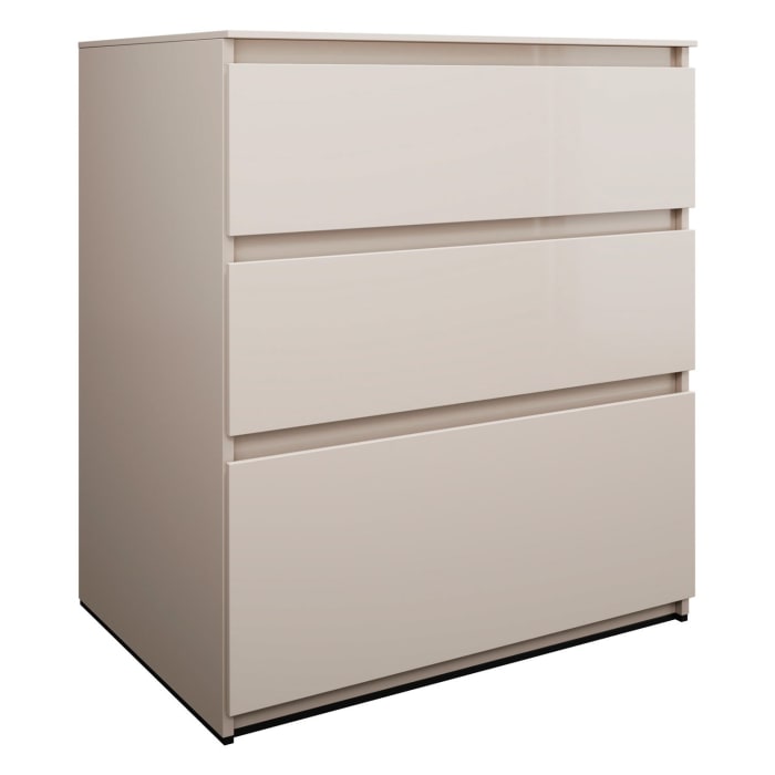 burgbad Lin20 Waschtischunterschrank mit Konsolenplatte 80 cm, 3 Auszüge, Beckenausschnitt mittig