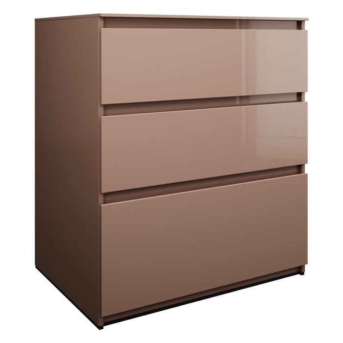 burgbad Lin20 Waschtischunterschrank mit Konsolenplatte 80 cm, 3 Auszüge, Beckenausschnitt mittig